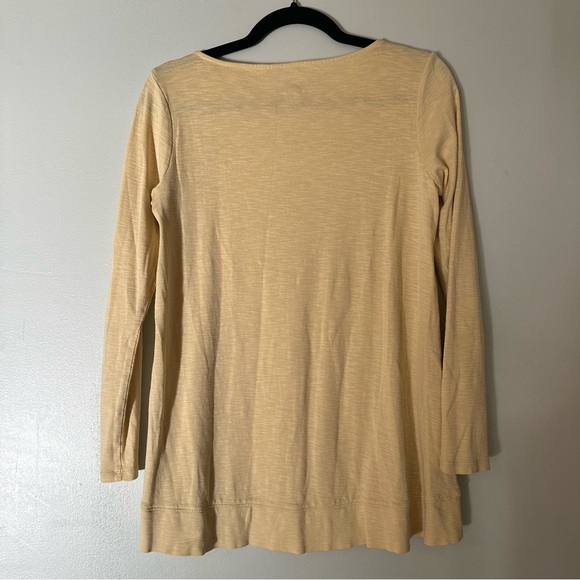 J. Jill 100% Pima Cotton Boat Neck Tunic Yellow Size Small - Picture 4 of 9